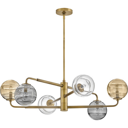 Oberon LED 36.5 inch Heritage Brass Chandelier Ceiling Light