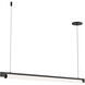Keel LED 44 inch Satin Black Pendant Ceiling Light in 3000K, Add 20 ft. Cord