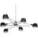Canada LED 47 inch Black Chandelier Ceiling Light