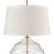 Nest 33 inch 150.00 watt Clear with Aged Brass Table Lamp Portable Light