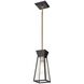 Lucian LED 5 inch Black and Brushed Brass Pendant Ceiling Light