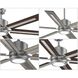Huntington 60 inch Antique Nickel with Walnut/Driftwood Blades Ceiling Fan, Progress LED