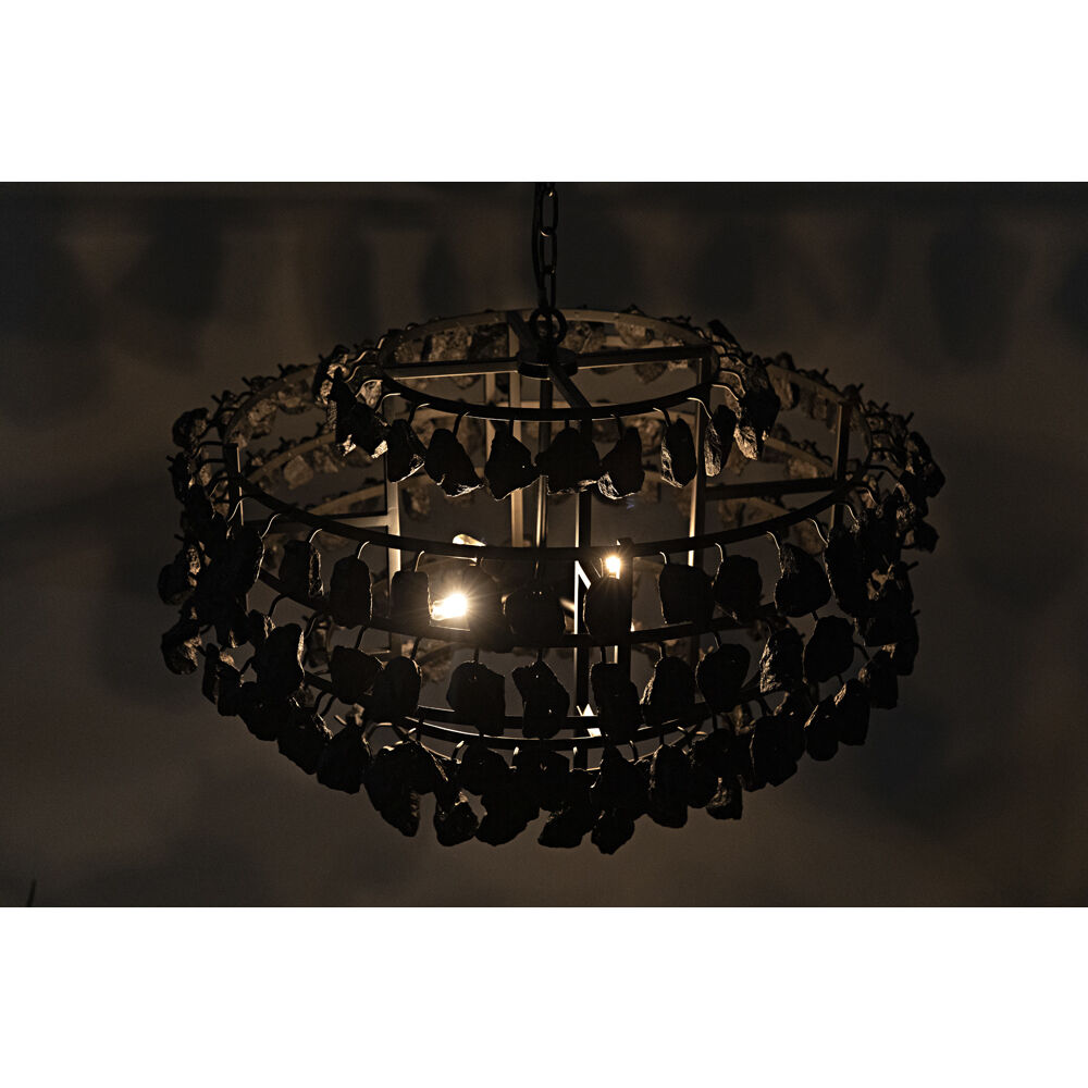 Vulcan 4 Light 29 inch Matte Black Chandelier Ceiling Light