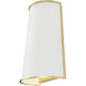 Coco Wall Sconce Wall Light in Matte White/French Gold