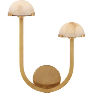 Kelly Wearstler Pedra LED 12.25 inch Antique-Burnished Brass Assymetrical Right Sconce Wall Light
