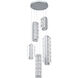 Tessera LED 21.3 inch Classic Silver Multi-Pendant Ceiling Light in 2700K LED, Wave Cast