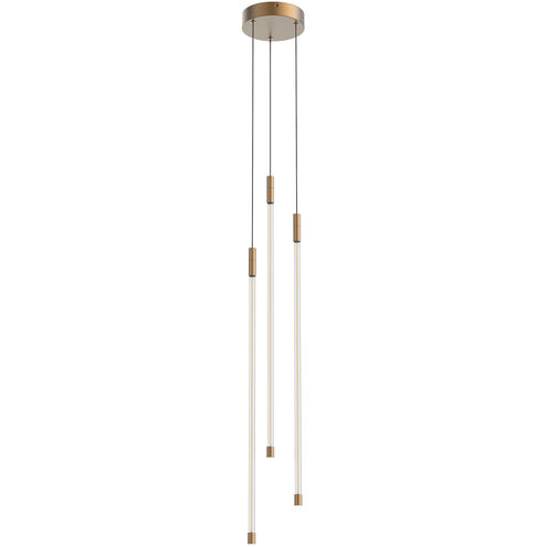 Motif LED 5.5 inch Brushed Gold Multi Pendant Ceiling Light