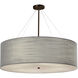 Textile 8 Light 36 inch Dark Bronze Drum Pendant Ceiling Light, Classic Family, EVOLV
