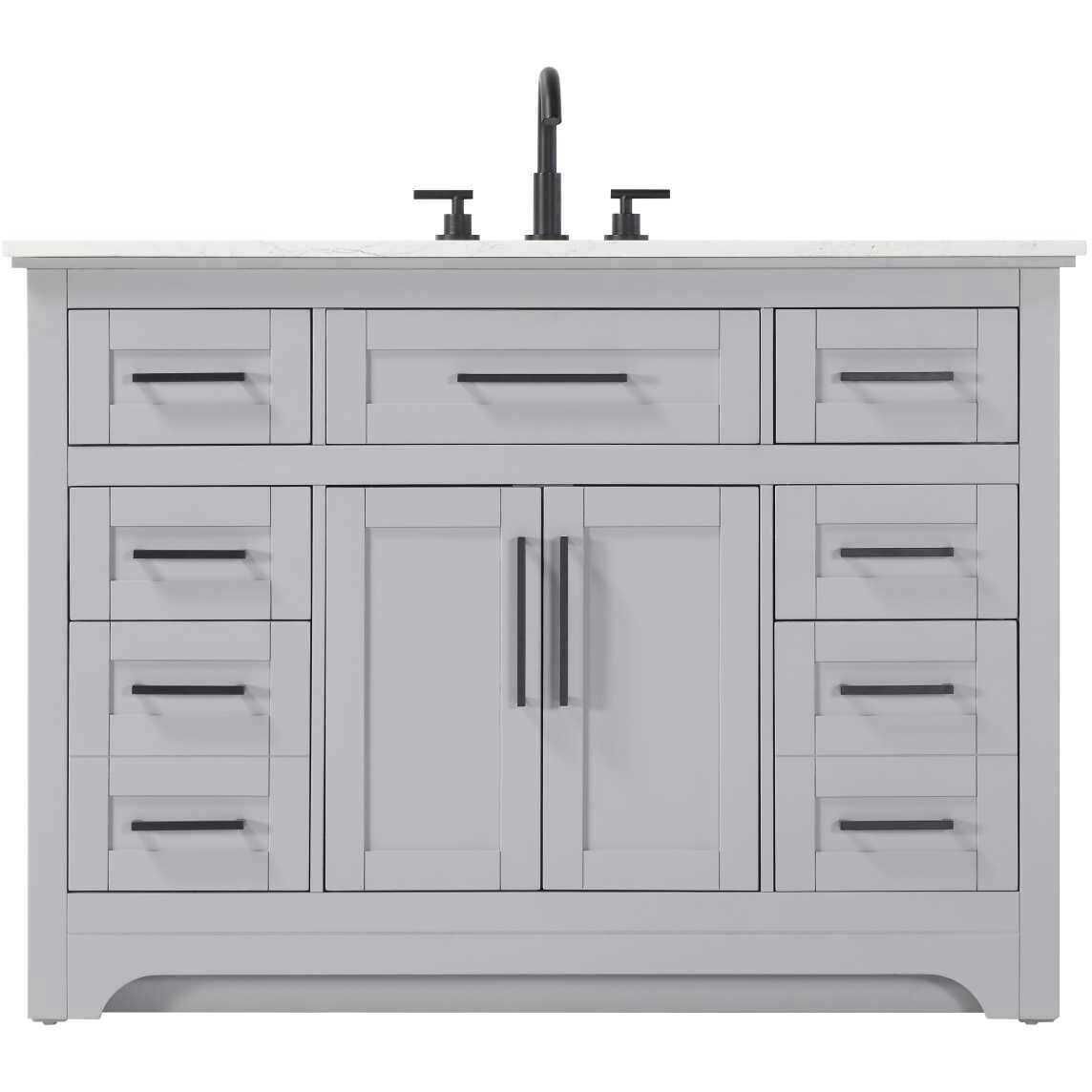 Remington 48 X 35 inch Grey Bathroom Vanity Cabinet