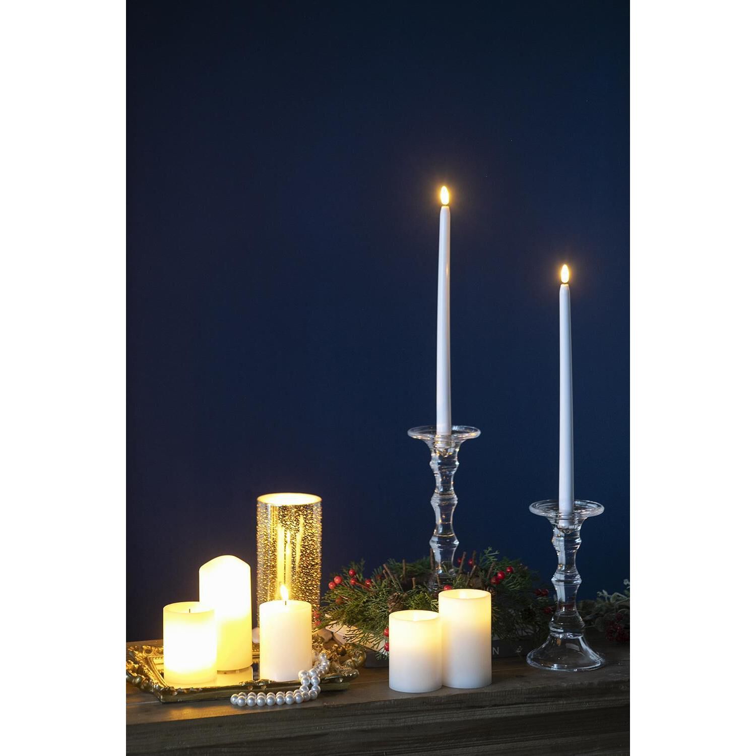 Speckled 6 X 3 inch LED Candle