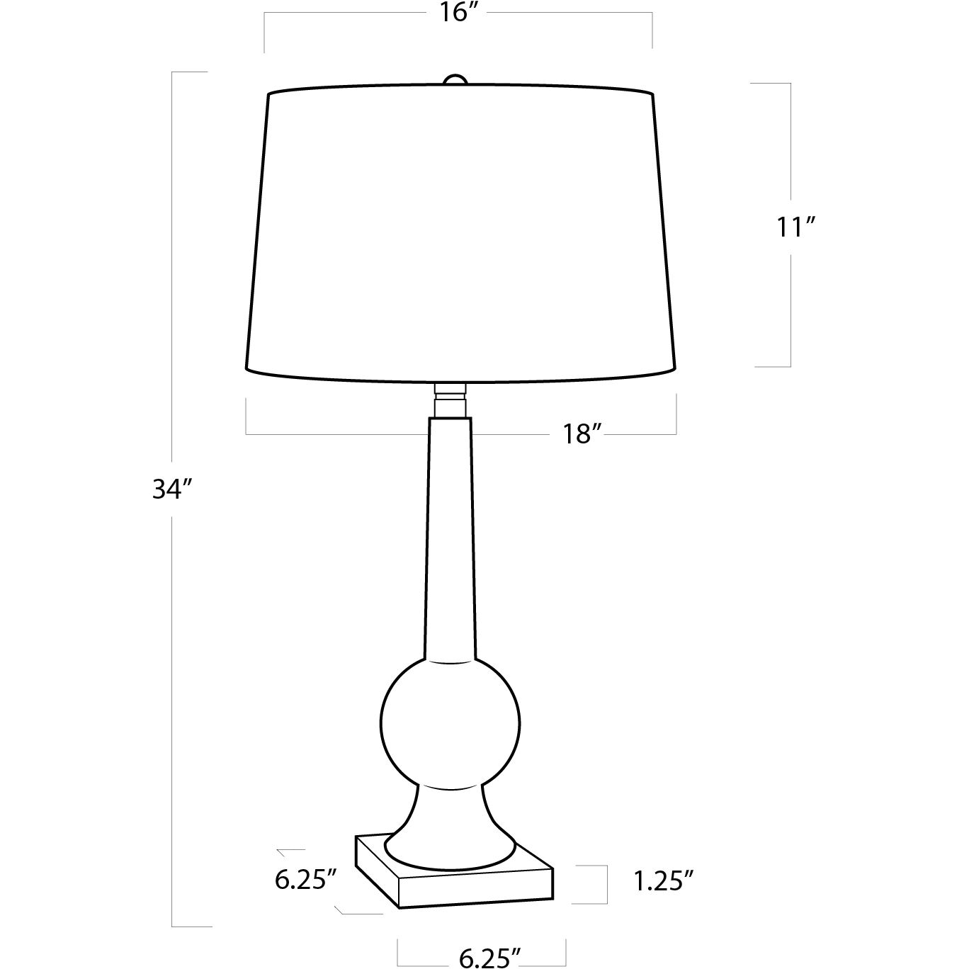 Stowe 34 inch 150.00 watt Clear Table Lamp Portable Light