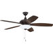 Jamison 52 inch Oiled Bronze Gilded with Oiled Bronze/Walnut Blades Ceiling Fan