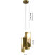 Canada LED 11 inch Satin Brass Pendant Ceiling Light