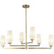 Alora Mood Krysta 6 Light 35.13 inch Brushed Gold Chandelier Ceiling Light