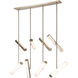 Axis LED 36.13 inch Champagne Gold Pendant Ceiling Light in Frosted