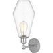 Edison Cindyrella 1 Light 7 inch Polished Chrome Sconce Wall Light in Clear Glass