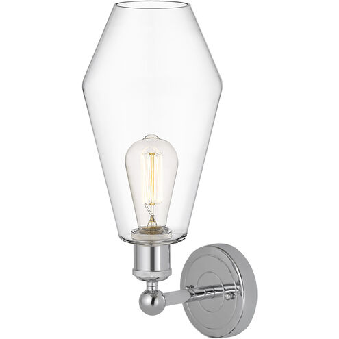 Edison Cindyrella 1 Light 7 inch Polished Chrome Sconce Wall Light in Clear Glass