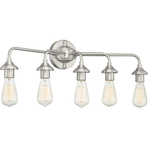 Neighborhood Bridgestone 5 Light 28.75 inch Brushed Polished Nickel Vanity Light Wall Light