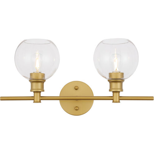 Syracuse 2 Light 19 inch Brass Wall sconce Wall Light