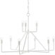 Trilling 9 Light 39.25 inch Gesso White Chandelier Ceiling Light