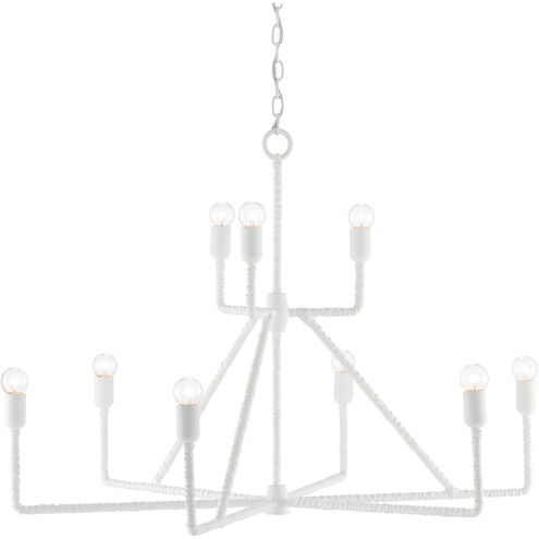 Trilling 9 Light 39.25 inch Gesso White Chandelier Ceiling Light