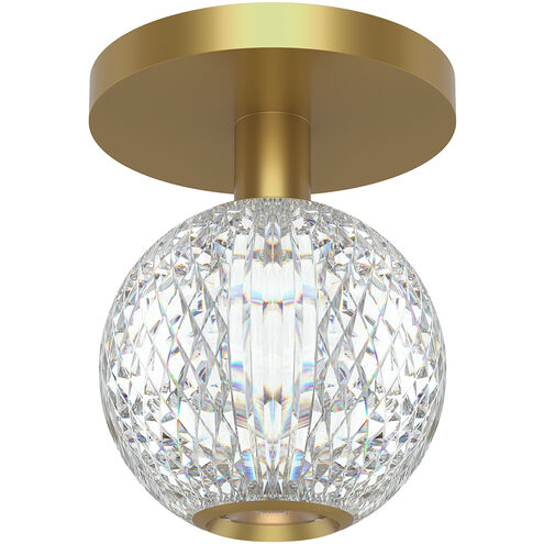Marni LED 4.38 inch Natural Brass Flush Mount Ceiling Light