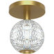 Marni LED 4.38 inch Natural Brass Flush Mount Ceiling Light