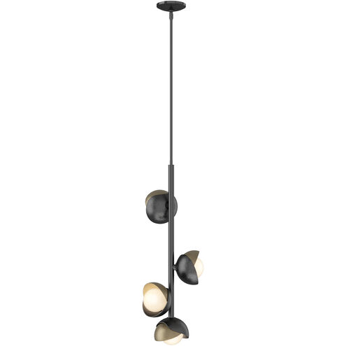 Brooklyn 4 Light 11.6 inch Ink and Soft Gold Vertical Pendant Ceiling Light