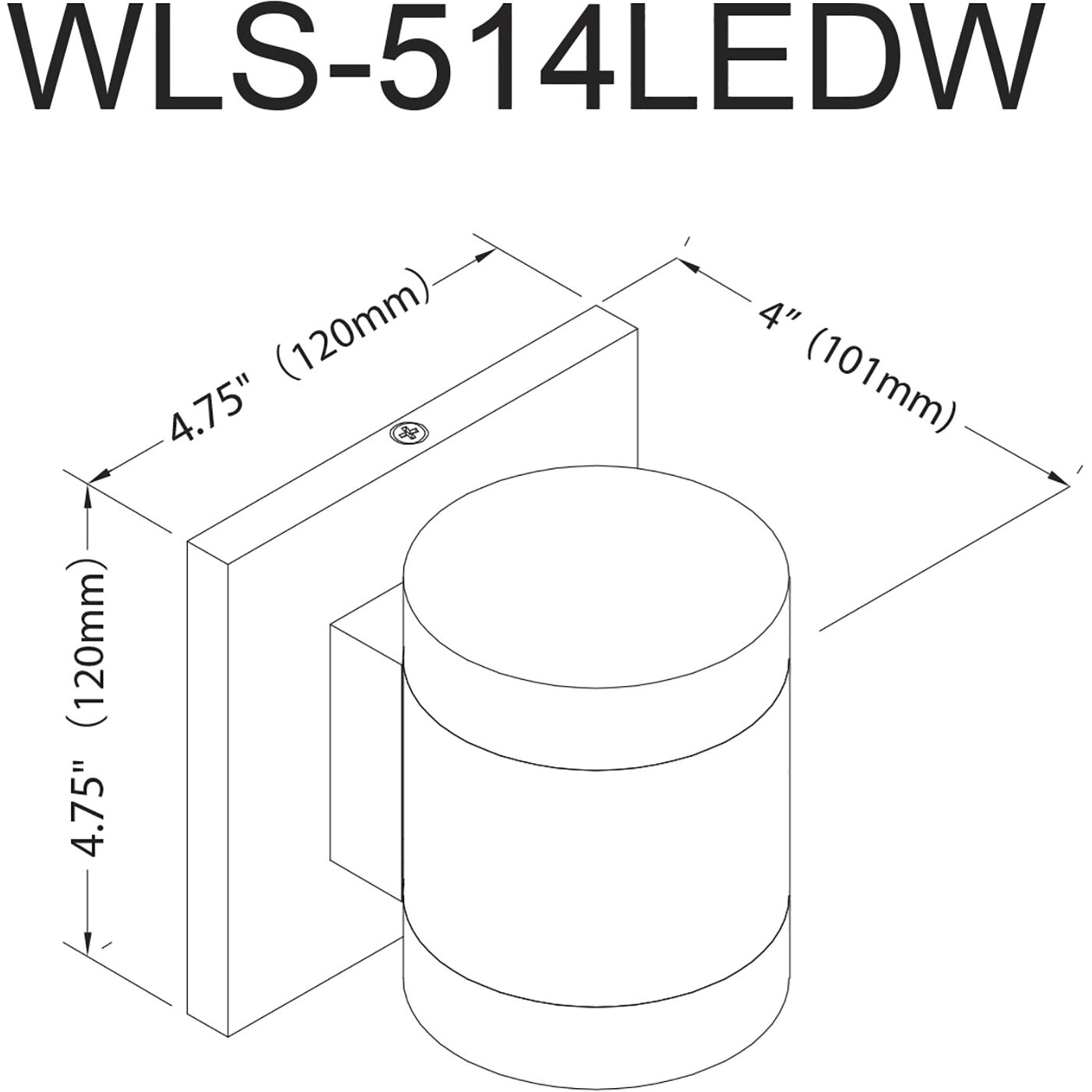Wilson LED 4.75 inch Matte Black Decorative Wall Sconce Wall Light