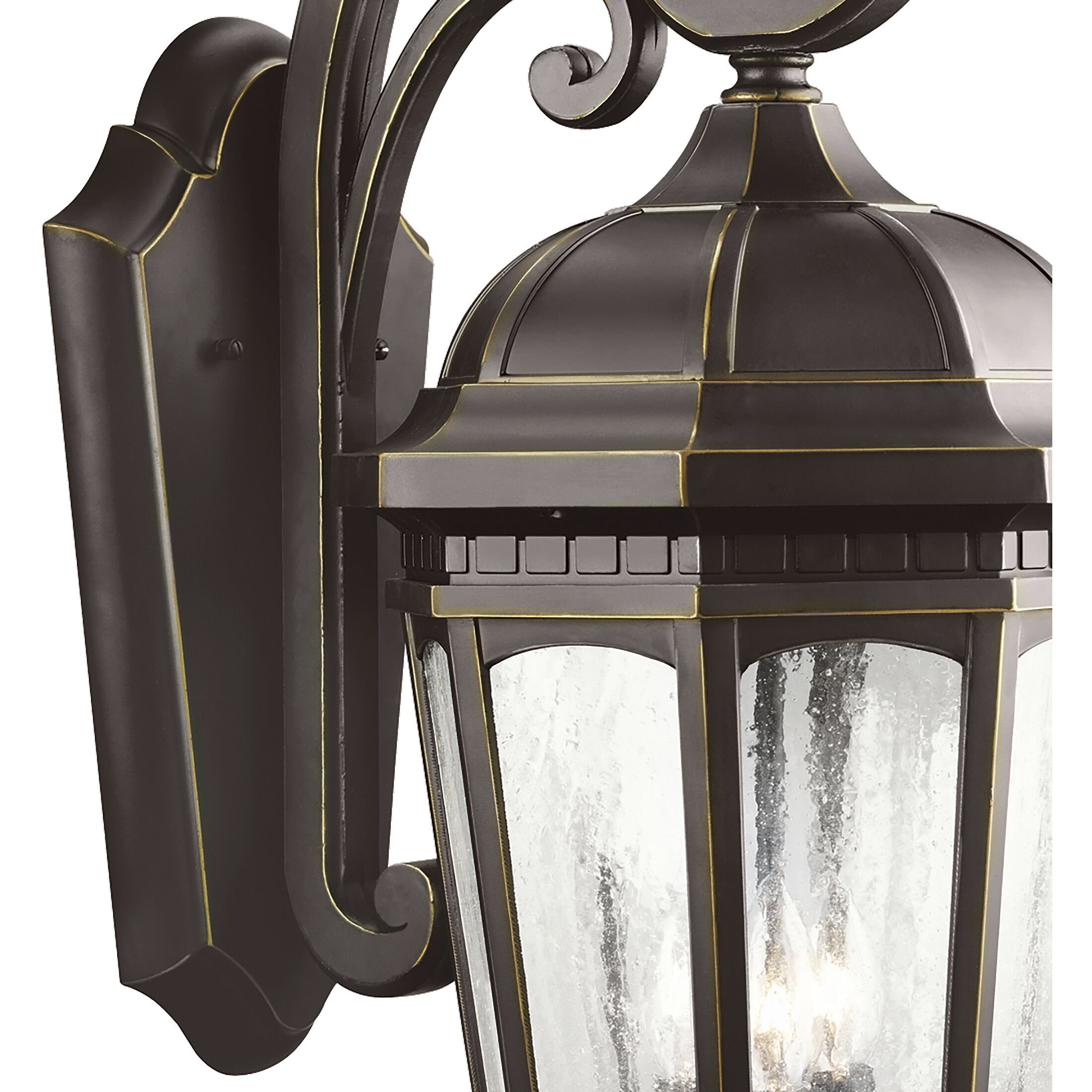 Courtyard 3 Light 22 inch Rubbed Bronze Outdoor Wall, X-Large