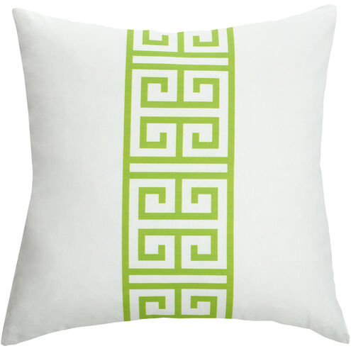 Dann Foley 24 inch White and Lime Green Decorative Pillow