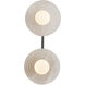 Dahlia 6 inch Urban Bronze and Alabaster Bath Vanity Wall Light