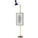 Clare 76 inch 60 watt Midnight Blue with Modern Brass Floor Easel Portable Light