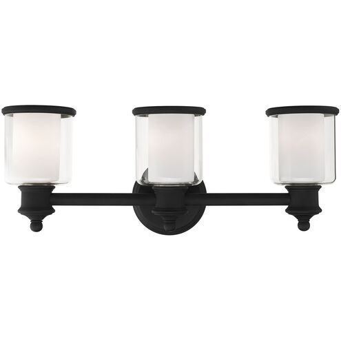 Middlebush 3 Light 24 inch Black Vanity Sconce Wall Light