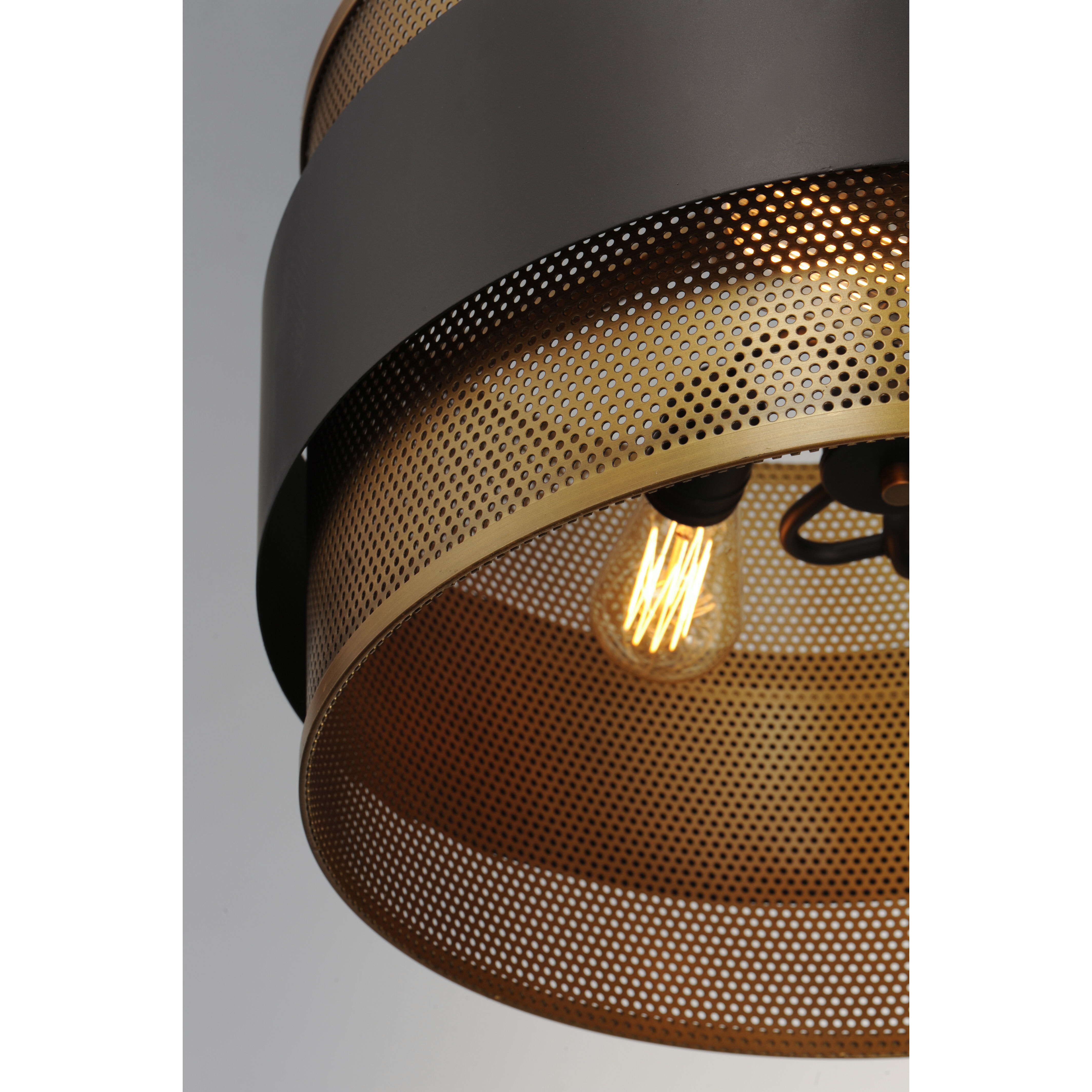 Caspian 3 Light 20 inch Oil Rubbed Bronze/Antique Brass Multi-Light Pendant Ceiling Light