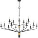 Alexander 15 Light 55 inch Matte Black Chandelier Ceiling Light