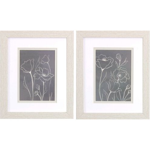 Florals Collection Gray Framed Art