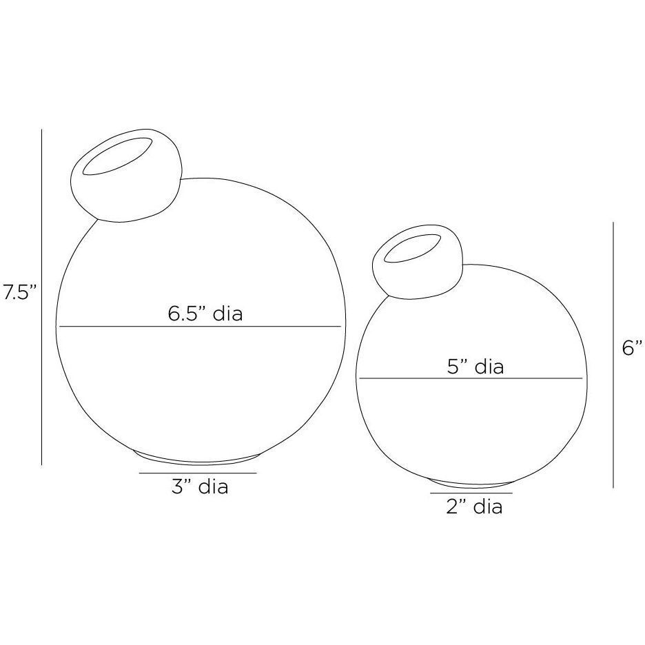 Gracie 6 inch Vases, Set of 2