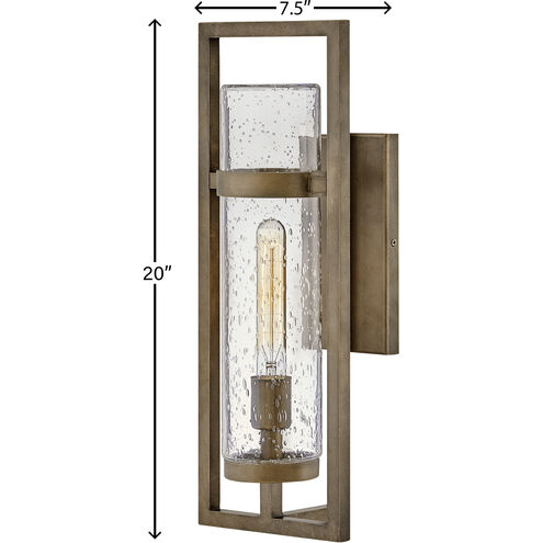 Cordillera Outdoor Wall Mount Lantern in Burnished Bronze, Medium