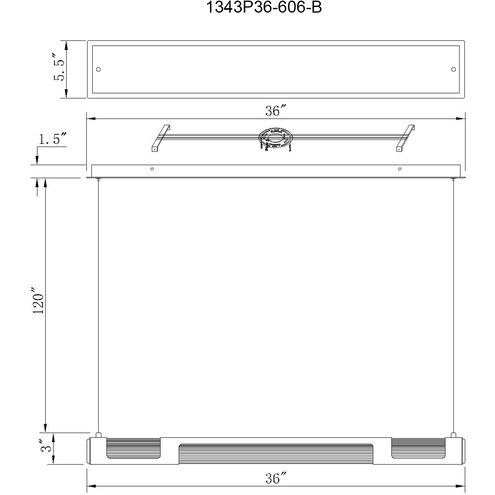 Neva LED 36 inch Satin Nickel Island/Pool Table Light Ceiling Light