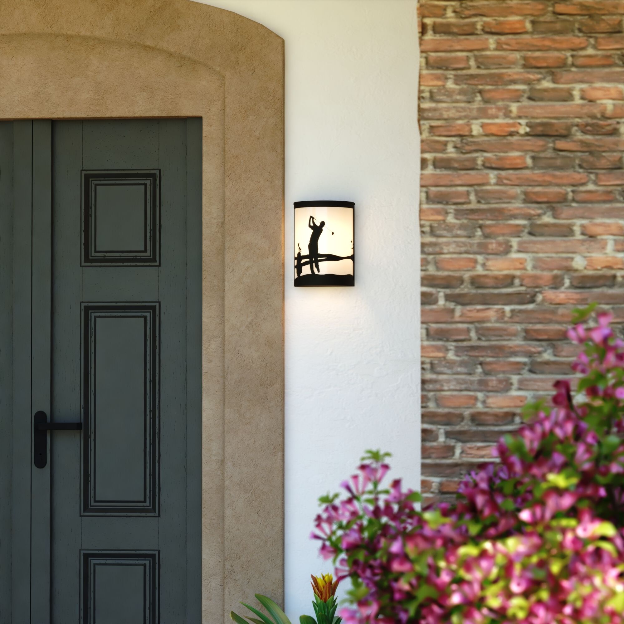 Links 1 Light 11 inch Black Indoor-Outdoor Wall Light