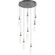 Fiori LED Matte Black Multi-Port Ceiling Light, Chandelier