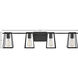 Filmore 33.5 inch Black Vanity Light Wall Light