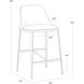 Dover 36 inch Bravo Portabella / Sparrow Grey Counter Stool