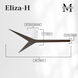 Atlas Eliza-H 56 inch Gloss White with Walnut Tone Blades Flush Mount Ceiling Fan, Atlas