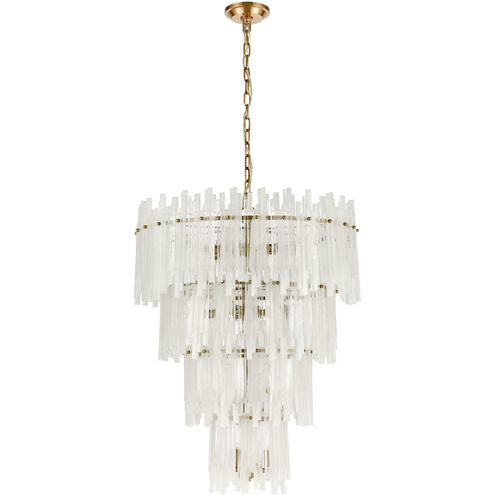 Brinicle 18 Light 26 inch White with Aged Brass Chandelier Ceiling Light