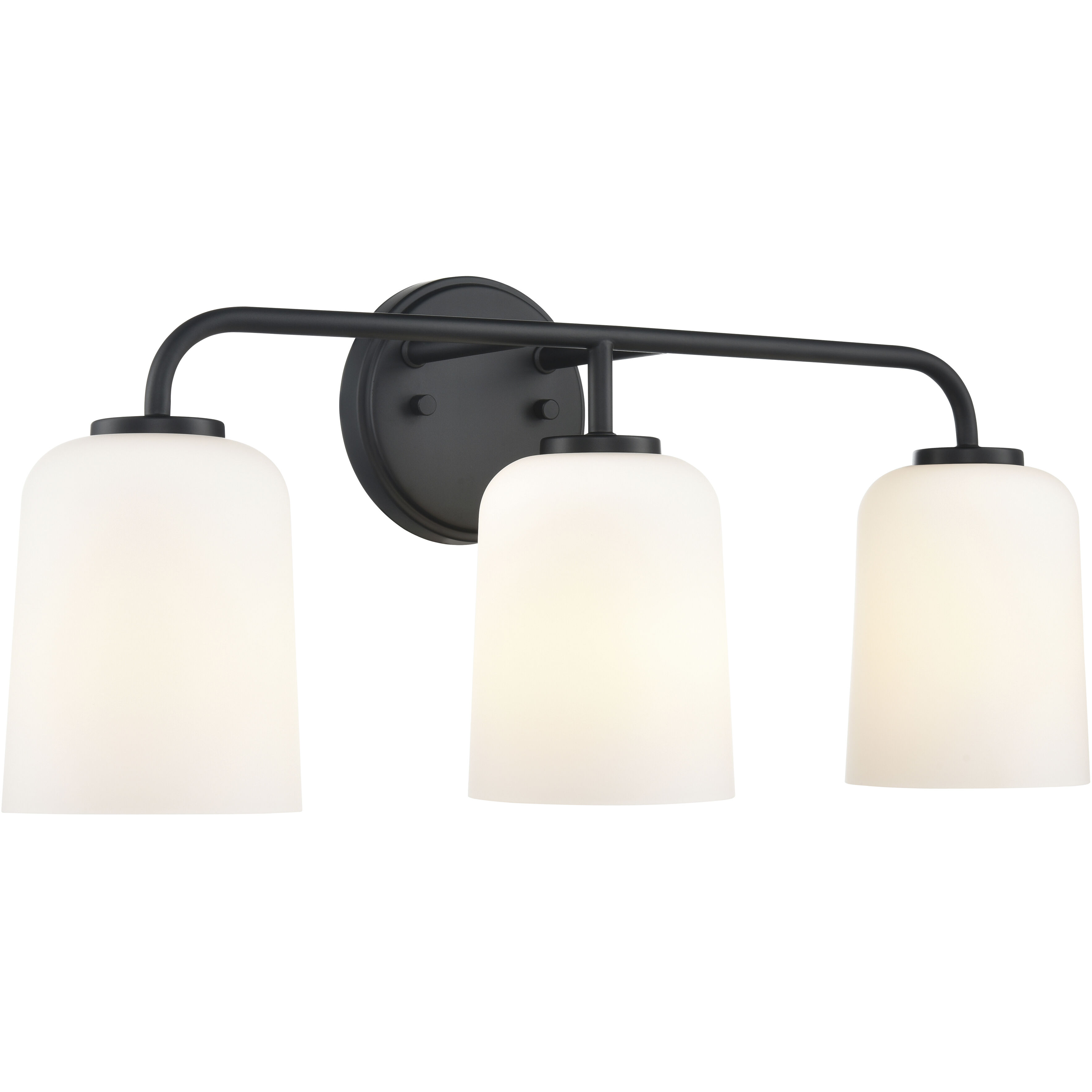 Laphia 3 Light 22 inch Matte Black Bathroom Vanity Light Wall Light