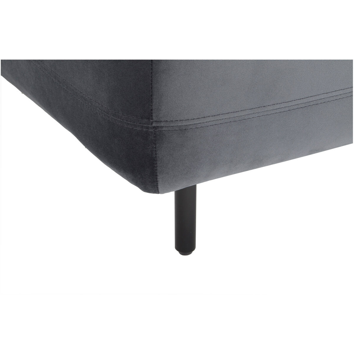 Deleuze Anthracite Chaise in Grey