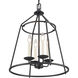 Ellisville 4 Light 17.25 inch Matte Black Chandelier Ceiling Light