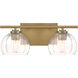 Glint 2 Light 15.5 inch Legacy Brass Vanity Light Wall Light